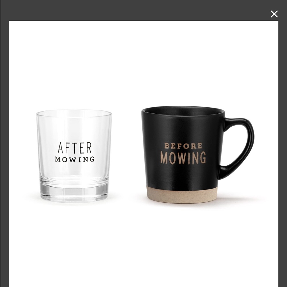 Black and Tan Mug and Glass Set